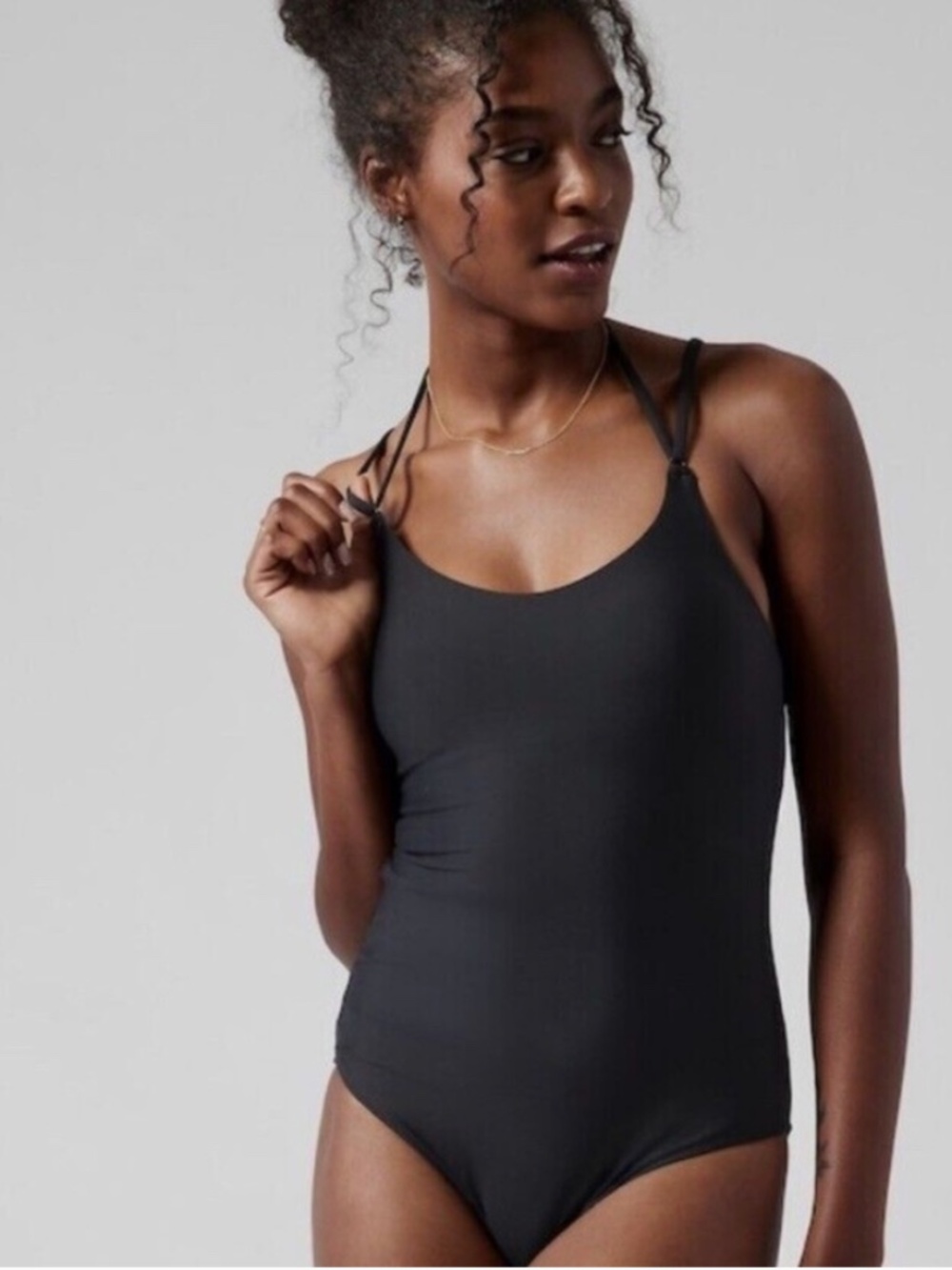Athleta | Black Keyhole One-Piece Swimsuit XXS